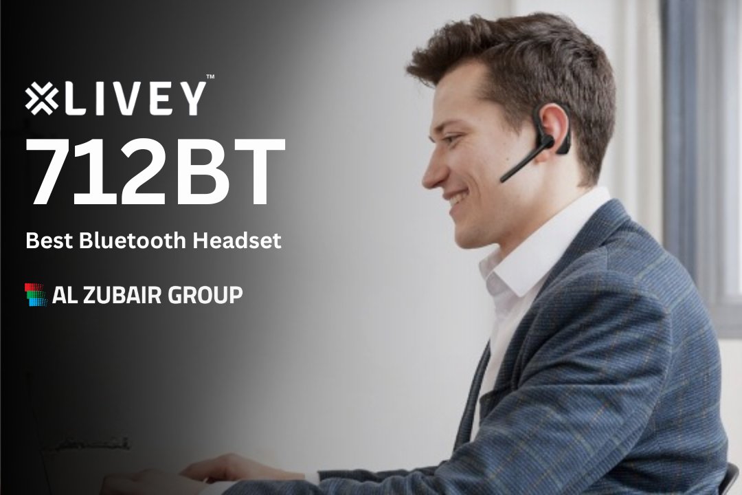 Alzubairgroup's tweet image. Introducing the LIVEY 712BT ENC Mono Bluetooth Headset! Enjoy top-notch audio, advanced noise cancellation, and all-day comfort. Perfect for professionals on the go. Upgrade now! 
#LIVEY #BluetoothHeadset #TechGadgets