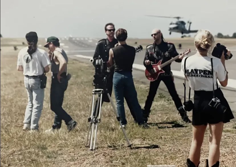 PennyEdwell's tweet photo. A chance drop in at the Fleet Air Arm Museum by Rob Herriot who shared these amazing pics of two music videos that were shot there in the late 80s, The Angels’ ‘Once Bitten Twice Shy’ and ‘Some of That Love’. 🎸 ✈️ https://t.co/IA4rxNbc00