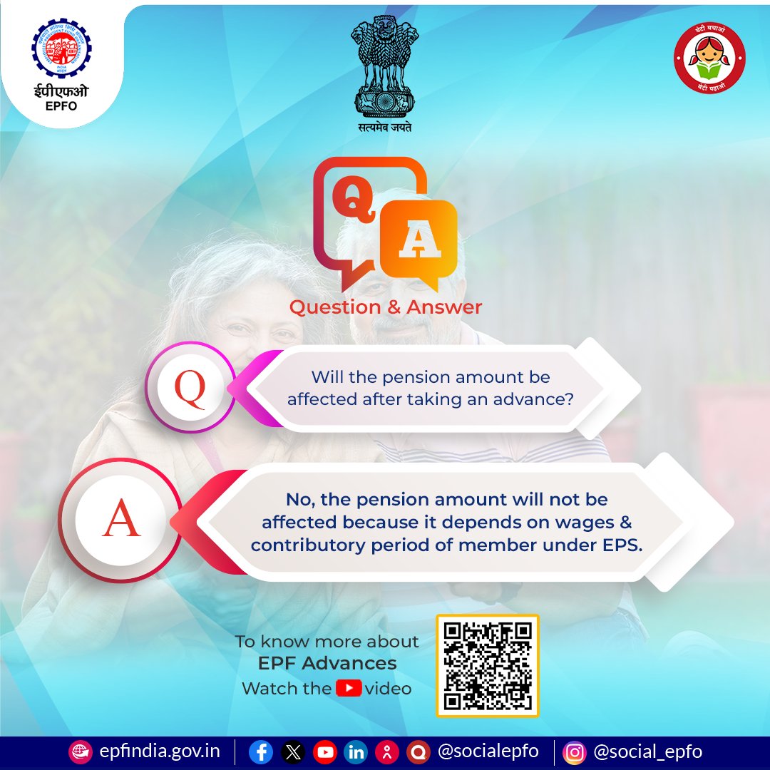 officialepfo's tweet photo. The pension amount is not affected after claiming an advance. To know more about EPF advances, click on the link below
https://t.co/CmQTcPWVtG
#LiveSession #EPFAdvances #HumHainNaa #EPFOwithYou #EPFO #EPS #AskEPFO https://t.co/WytYndCSX1