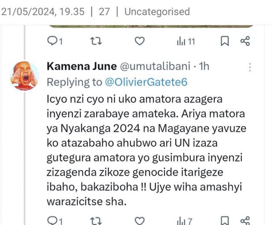 THEFUTURETV2's tweet photo. Nyuma yo kwirukanwa burundu mu Gipadiri akiyegurira #Abapfumu, @FrNahimana wiyita @parody_250 akaniyita @umutalibani , ngo #Indagu za #Magayane zari zamwijeje ko nta matora azaba mu #Rwanda muri uyu mwaka, none ndabona zaramutengushye Akaba. Yewe kwiringira indagu ni #Ubupfayongo https://t.co/EZ8ya6vyWK