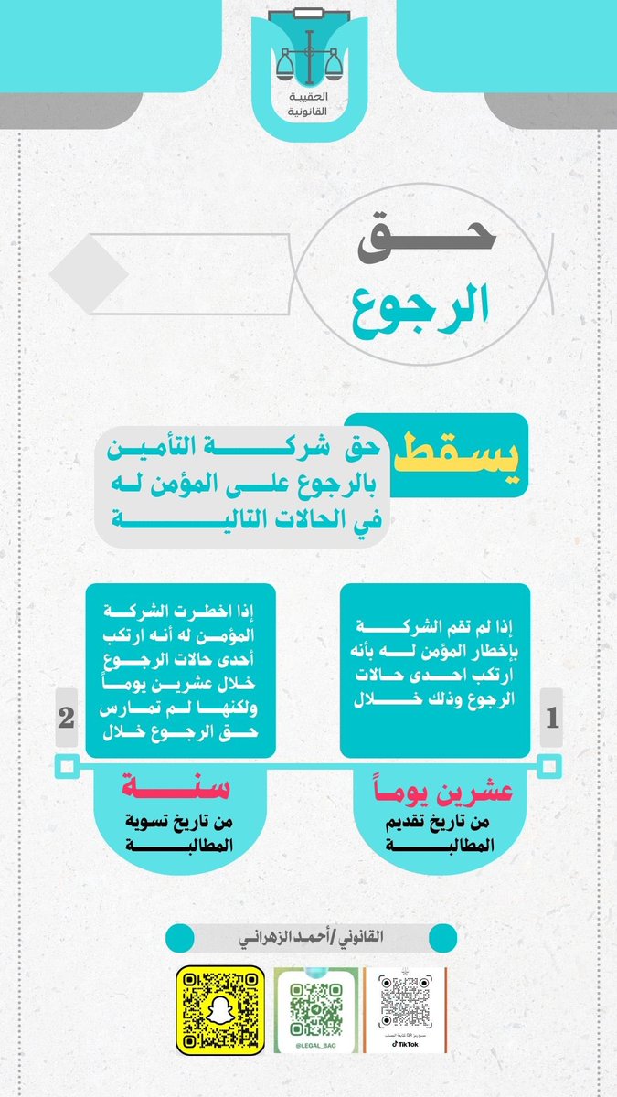 حق الرجوع 💡

#قانون_التأمين 
#قانون