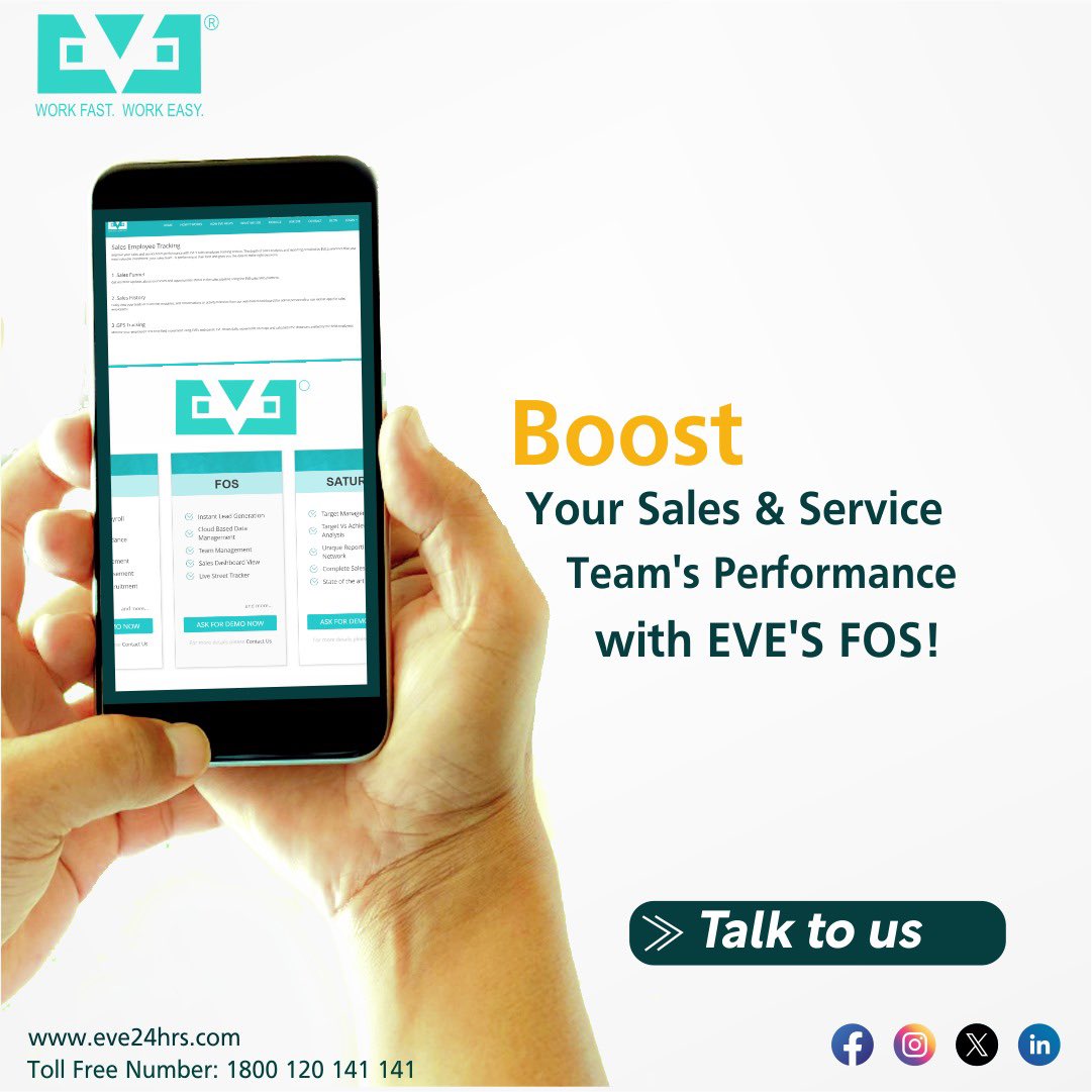 EveTechofficial's tweet image. “Transform your sales and service teams’ performance with EVE FOS! Elevate efficiency, enhance customer satisfaction, and drive growth with our cutting-edge solutions. 🚀✨ #EVEFOS #CustomerSuccess #BusinessGrowth #TechInnovation #EfficiencyBoost #teamsuccess #eve24hrs