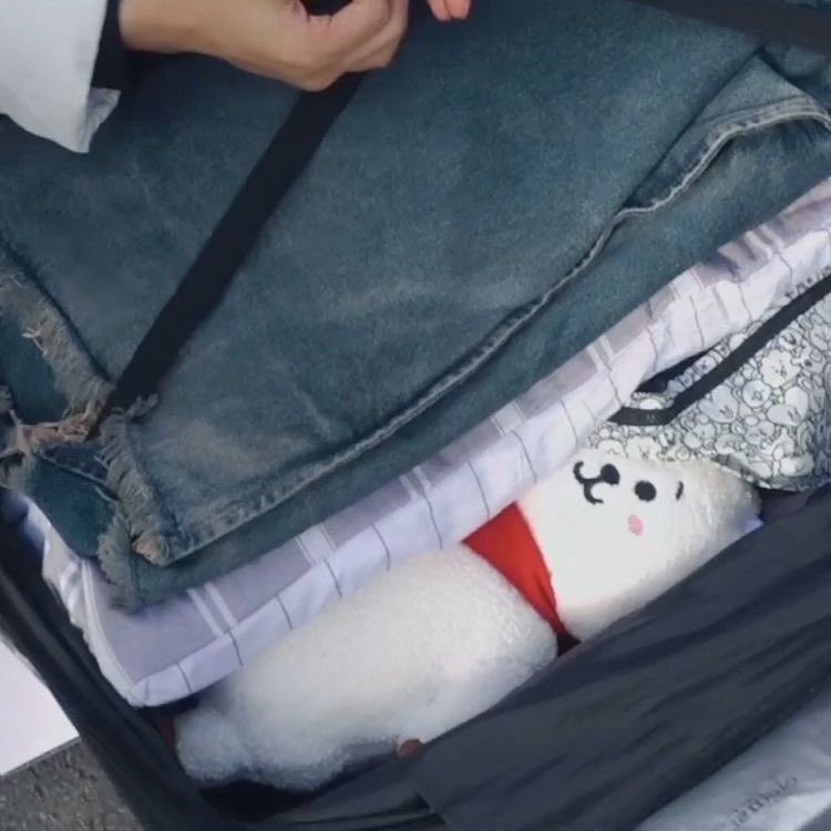 Seokjin packing the necessities