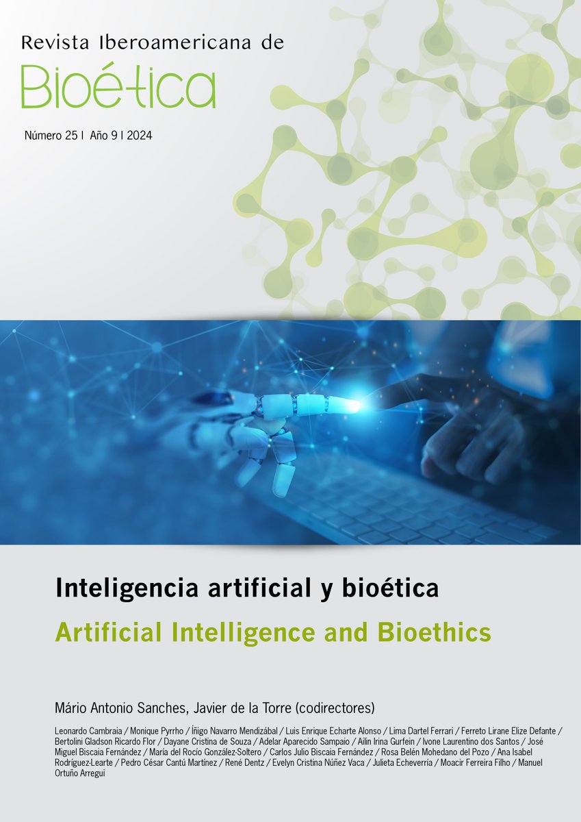 🌟 ¡Nueva edición de nuestra revista "Bioética: Revista Iberoamericana"! 🌟
🔗 revistas.comillas.edu/index.php/bioe…
Explora la relación entre inteligencia artificial y bioética, con artículos sobre justicia algorítmica, responsabilidad y ética en la IA.
#Bioética #InteligenciaArtificial #IA