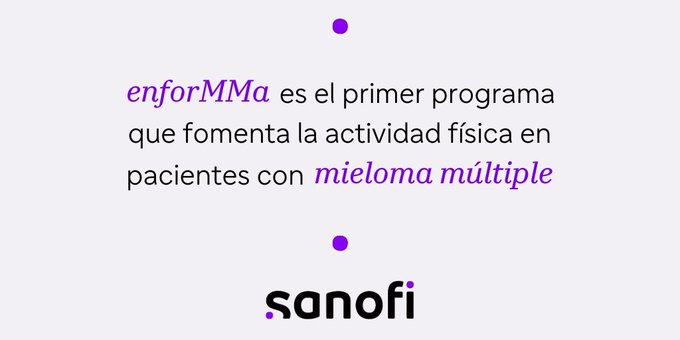 AEAL_'s tweet photo. 🟠 ¡Información para pacientes con #MielomaMúltiple!
¿Todavía no conoces ##enforMMa? Se trata de un programa diseñado por @SanofiES para mejorar el bienestar físico y emocional. 🏃♀️
¿Quieres saber más? ➕ Visita la web: https://t.co/EZO69ghr0f https://t.co/oybuvh7toC