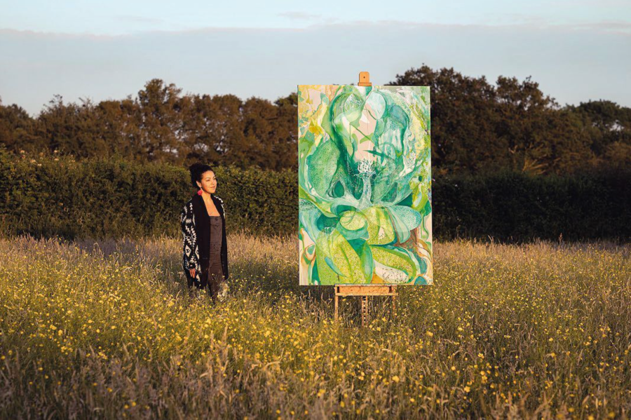 bdpositivepress's tweet photo. Find out how Bradford has influenced the work of New York based artist @BryonyElla 

"The scent of cow parsley, towering green and white above her, still draws Bryony Ella back to her childhood in Bradford." 

https://t.co/Nh6u2qszBg https://t.co/KTDNjcbKMX