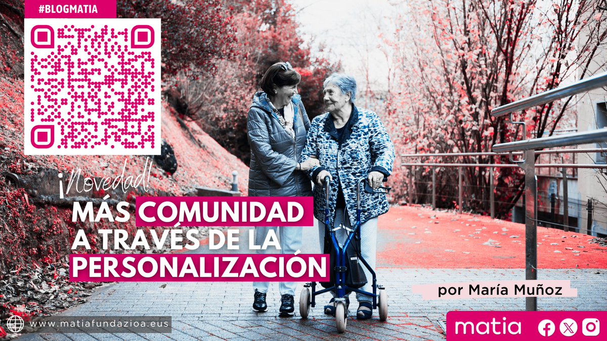 🔥NOVEDAD en #BlogMatia, María Muñoz, responsable de residencial, habla sobre #personalización, no como un fin en sí mismo, sino como una herramienta que ayuda a revisar nuestros valores y actitudes, y reformular un modelo de apoyos bajo enfoque en #DDHH

matiafundazioa.eus/es/blog/mas-co…
