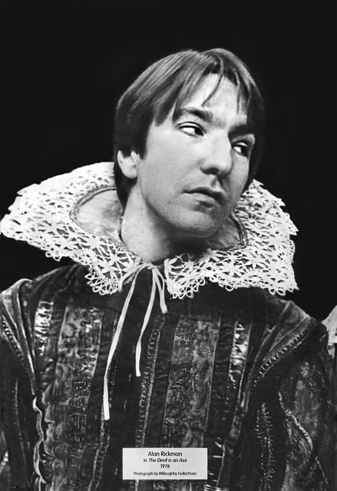 Alan__Rickman__'s tweet photo. “The devil is an ass”, The Birmingham Repertory Theatre, 1976 https://t.co/8cnkt42Wka