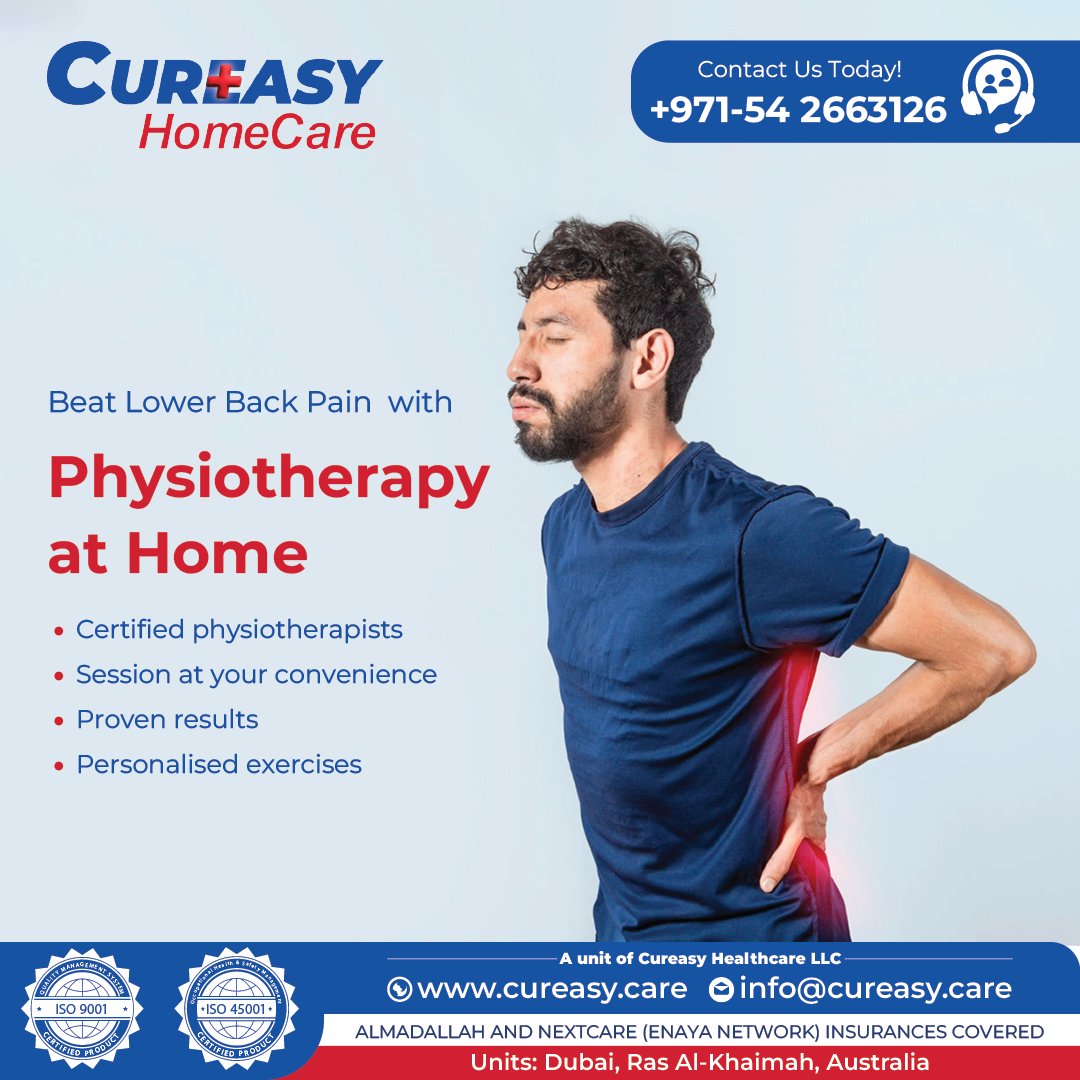 cureasy's tweet photo. Ever wondered what happens when you ignore lower back pain? It can worsen over time, affecting your daily life and overall well-being. Discover how physiotherapy can provide relief and restore your mobility. Take the first step towards a pain-free life! 🚶‍♂️🔍
.
.
.
.
#LowerBackPain
#Physiotherapy
#BackHealth
#BackPainRelief
#PhysioCare
#HealthWellness
#ChronicPain
#PainManagement
#Mobility
#HealthTips