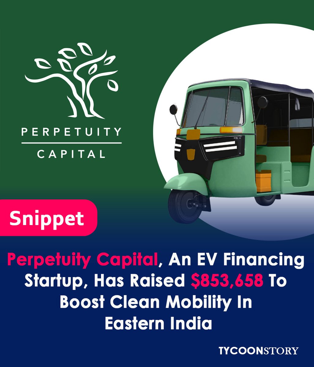 TycoonStoryCo's tweet photo. Perpetuity Capital, an EV financing startup, has raised $853,658 to expand its technology platform
#EVFinancing #StartupFunding #PerpetuityCapital #ElectricVehicles #GreenTech #CleanEnergy #FundingNews #TechInnovation #Startups #electricvehicles
https://t.co/ZRjBOSKpPJ https://t.co/584wNpjgBu