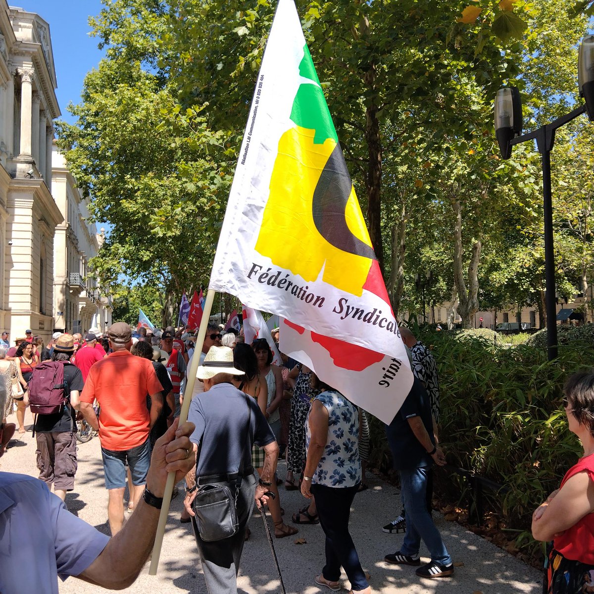 SNESMontpellier's tweet photo. Rassemblements dans l'académie de #montpellier pour le respect des exigences démocratiques et dans l'éducation, pour nos #salaires nos conditions de travail, l'abandon de la loi sur les #retraites et sur la transformation sociale dans la fonction publique. #nimes https://t.co/DjrM5IdZf5