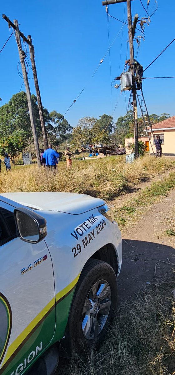 ZANewsFlash's tweet photo. PICS: The MK Party has bought a transformer for the community of ward 11 (Mpande VD) in Umzumbe in southern KwaZulu-Natal. 

The previous transformer burnt down, and no one came to the aid of the community which lived in darkness.

During last month's by-elections, the community overwhelmingly backed the party to win the ward from the ANC. @ScrollaAfrica