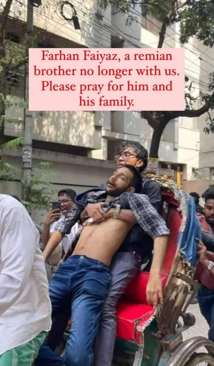 iftekhar_rasul7's tweet photo. Remian: Farhan Faiyaaz
Batch: HSC 25
Is no more, there's blood all over DRMC. I repeat DRMC is blood-red.A Gem of Dhaka Residential Model College - DRMC's HSC 2025 Batch. 💔

#Save_Bangladeshi_students 
#SaveBangladeshiStudents https://t.co/20c4u4izGh