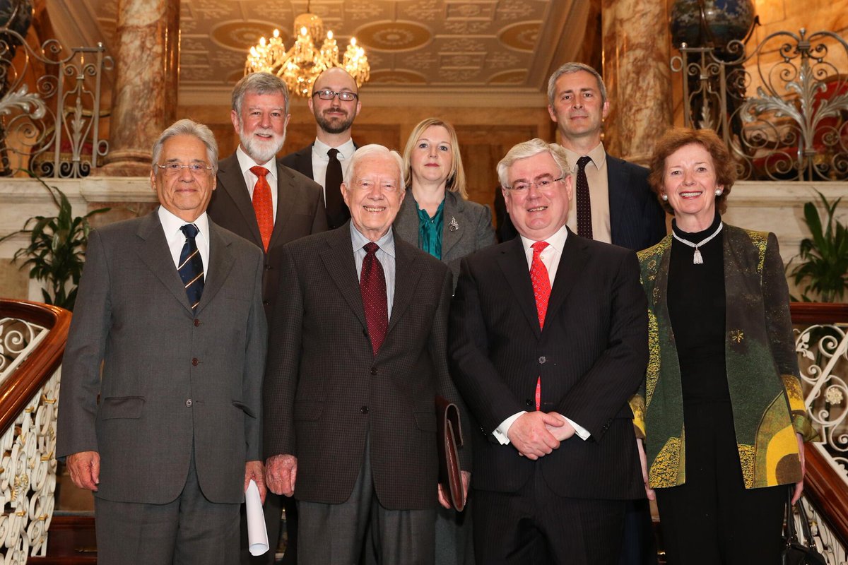 Shocked &amp; saddened by Justin Kilcullen's passing. This photo is when we met Tánaiste Gilmore to push for a ban on trade with Israeli settlements in 2013 with Jimmy Carter &amp; Mary Robinson. Justin's personal passion for Palestine, human rights &amp; climate action was inspiring. RIP