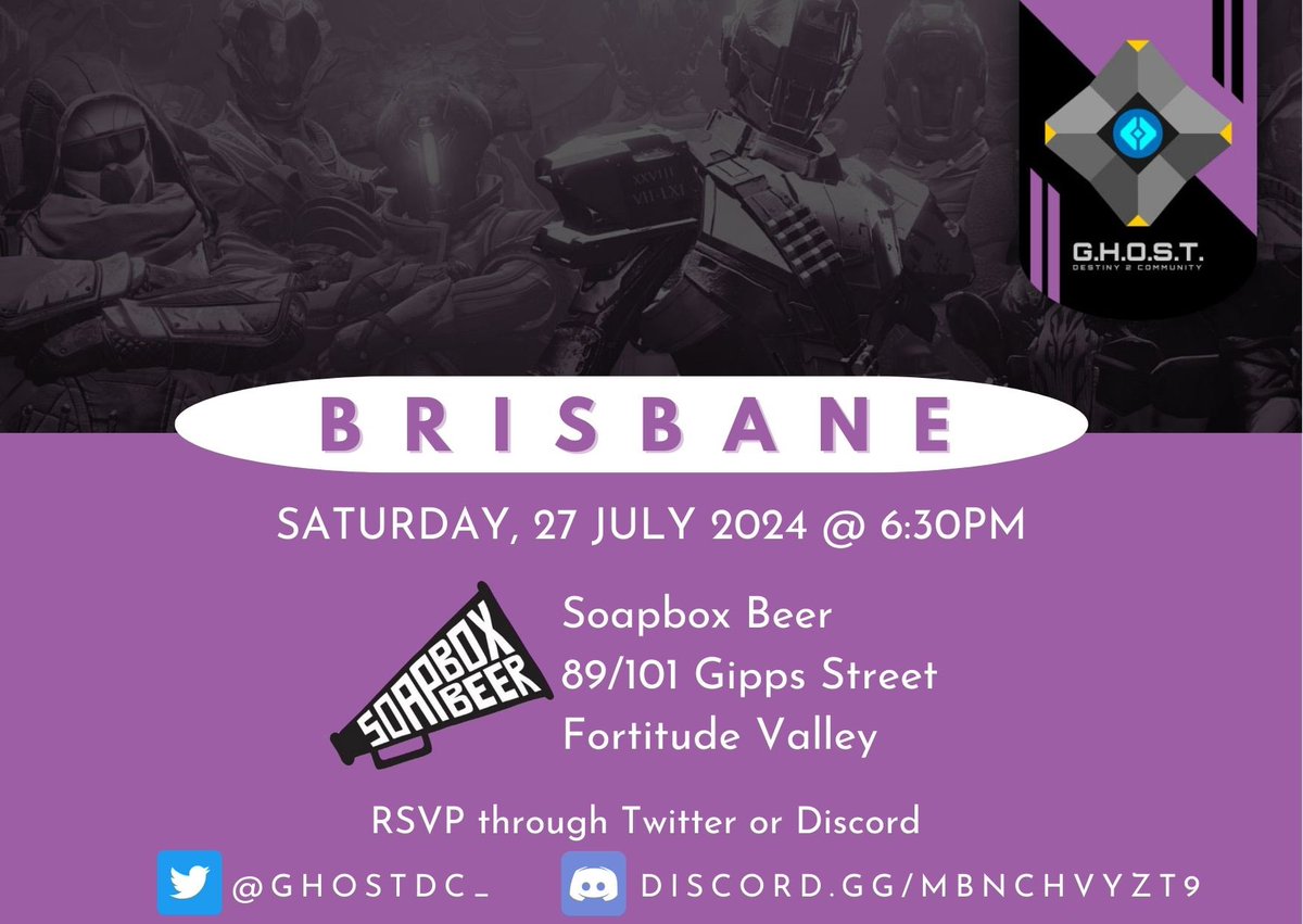 GHOSTdc_'s tweet photo. GHOST Brissy happening soon! If you want to come hang and meet local friends, this is your chance. You’ll also see many of these faces in Melbourne later this year 🤩
If you’re hyped for Pax time and want to organise a meetup in your city, DM us!
#GHOSTdc #GHOSTBrisbane https://t.co/eMENqAAWZm