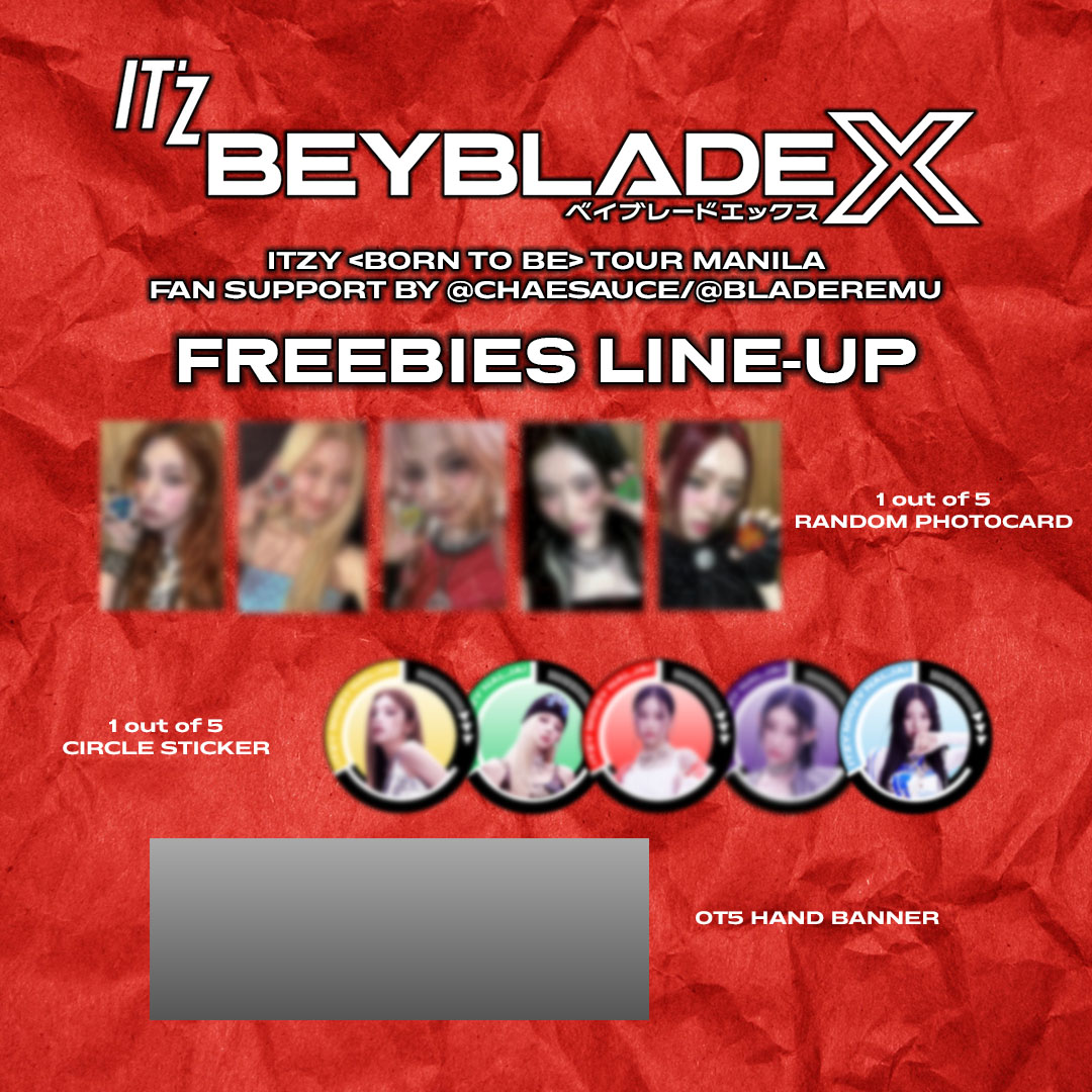 chaesauce's tweet image. 3,2,1... GO SHOOT! IT&apos;Z BEYBLADE X!

#ITZY_BORNTOBE_MANILA fan support by yours truly

play and win fan-made freebies and official merch on concert d-day! open to both team concert and team labas

- like &amp;amp; rt
- mbf @BladerEmu 
- find me on d-day to play &amp;amp; claim
- limited qty only