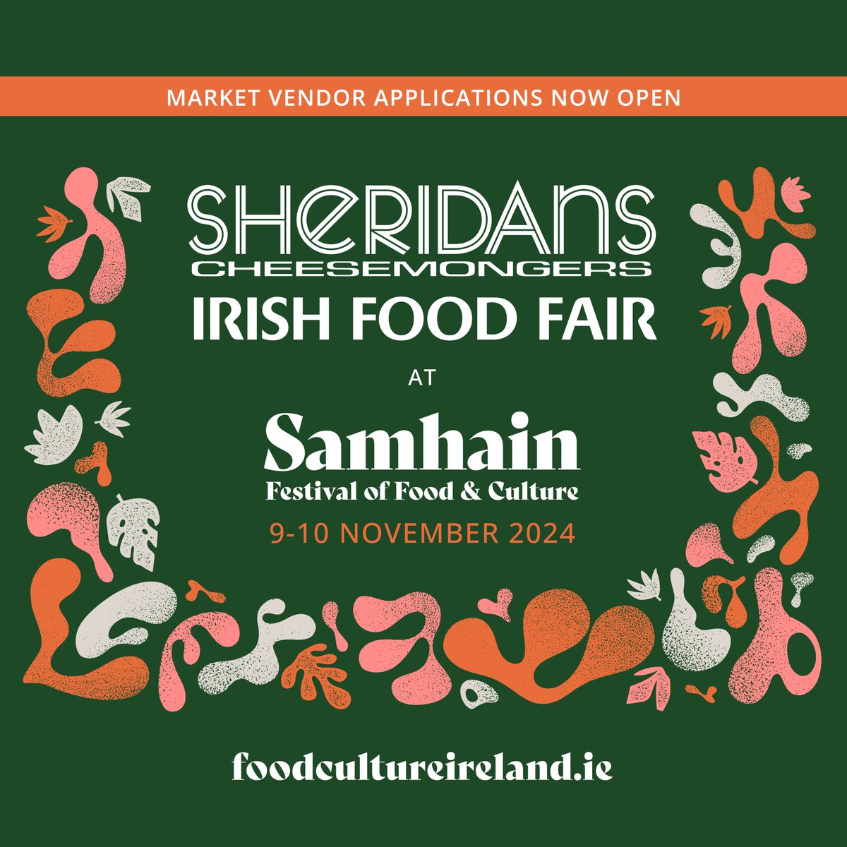 💥Market Vendor Applications are now open for Sheridans Irish Food Fair at Samhain Festival this 9th &amp; 10th November.
If you are an Irish producer this is the place to be this November.
Apply now over here
foodcultureireland.ie/samhain/applic…
#SamhainFestivalKells #SheridansCheese
