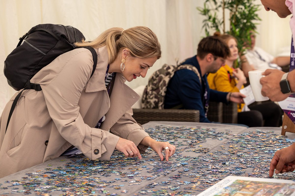 SDinGov's tweet image. #SDinGOV is more than a series of talks and workshops, we want to provide a break from the pressures of work, where you can focus on your learning and development.

To make the experience as relaxing as possible we provide craft spaces, jigsaws, quiet rooms and even massages!