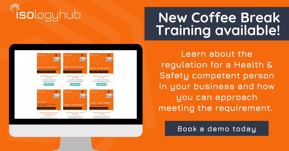 ‘Health &amp; Safety Competent Person’ Coffee Break Training is now available on the isologyhub!
Members can access this via their dashboard now, in addition to a suite of over 200+ ISO related resources. Not a member? Book a demo➡️isologyhub.com