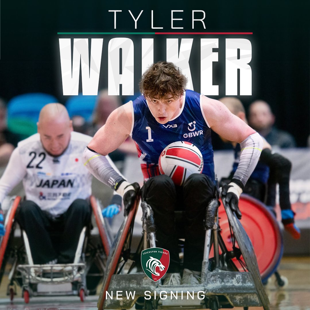 ✍️

Great Britain international Tyler Walker has joined the Leicester Tigers Wheelchair Rugby team ahead of the 2024/25 season.

ℹ️LeicesterTigers.com/news/wtttf-tyl…