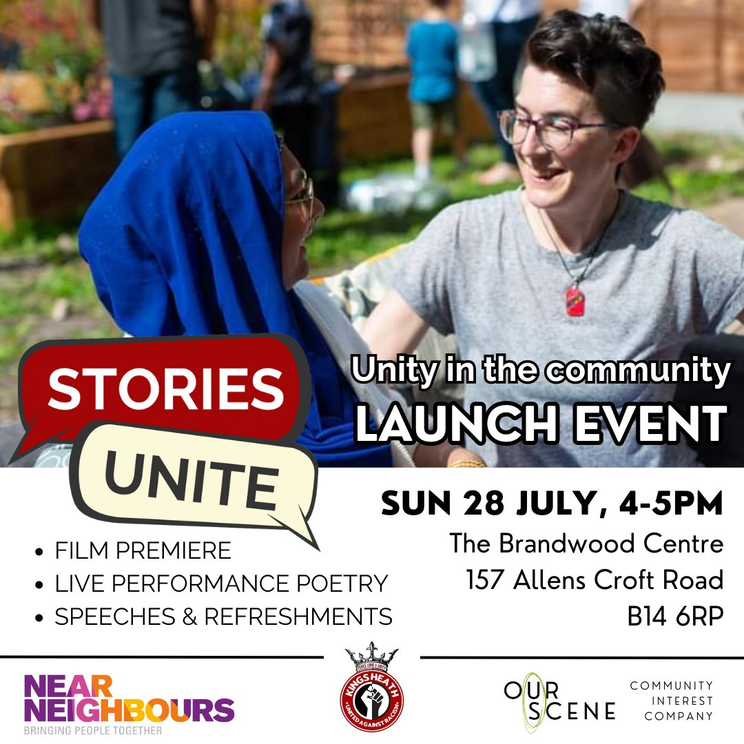 OurSceneCIC (@ourscenecic) on Twitter photo Join us and @KingsHeathUnity on 28 July to celebrate with film and spoken word art the stories that unite neighbours within the Brandwood neighbourhoods of the Kings Heath area. ticketsource.co.uk/our-scene/ All welcome. Funded by @nearneighbours1 with <a href="/Rajab_films/">RJ | RAJAB MAHMOOD</a> and <a href="/RickyVintage1/">RickyVintage0121</a> Join us and @KingsHeathUnity on 28 July to celebrate with film and spoken word art the stories that unite neighbours within the Brandwood neighbourhoods of the Kings Heath area. ticketsource.co.uk/our-scene/ All welcome. Funded by @nearneighbours1 with <a href="/Rajab_films/">RJ | RAJAB MAHMOOD</a> and <a href="/RickyVintage1/">RickyVintage0121</a>