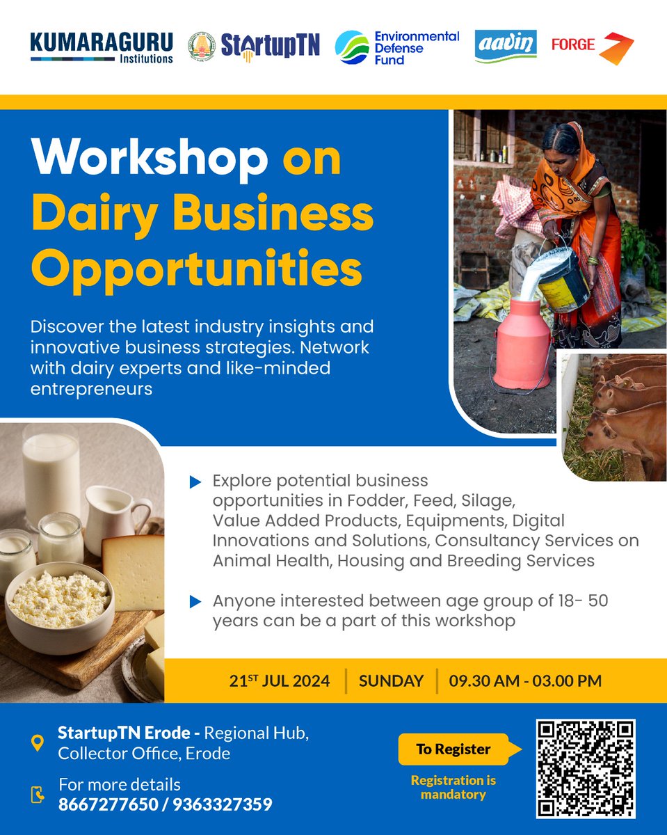 aavintamilnadu's tweet photo. Workshop on Dairy Business Opportunities
#AavinTn #TNDIPR #aavinmilk #AavinNews #DairyBusiness
#StartupTN
#EnvironmentalDefenseFund
#Aavin
#Forge
#KumaraguruInstitutions
#DairyWorkshop
#TamilNaduDairy
#BusinessOpportunities https://t.co/hy8elQscV2