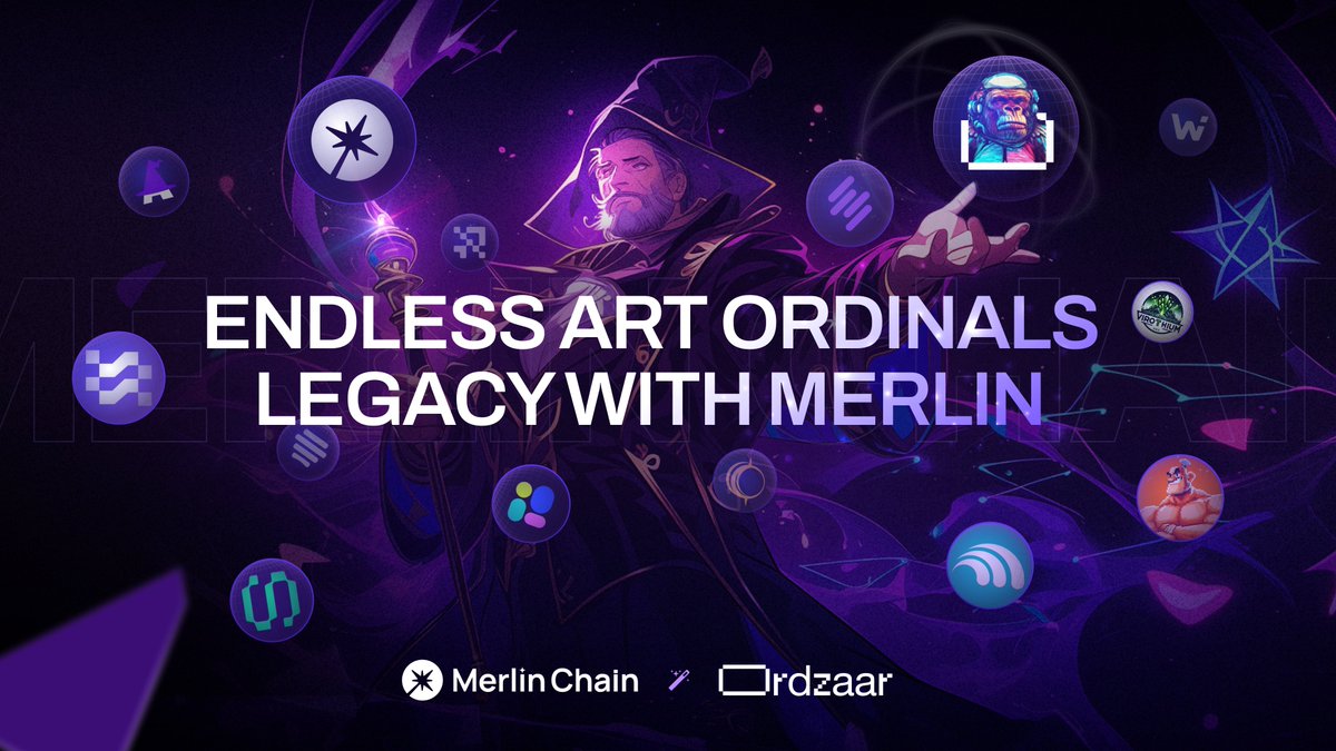 Merlin x Endless Art Ordinal Legacy by <a href="/ordzaar/">Ordzaar</a> &amp; <a href="/OdinSwap/">OdinSwap</a>🤝

Ordzaar just recently inscribed the 4th largest ordinal on bitcoin.

This will be the BIGGEST WHITELIST CAMPAIGN from Ordzaar with Merlin Chain

About endless art ordinal: 
x.com/ordzaar/status…

It will be a Free