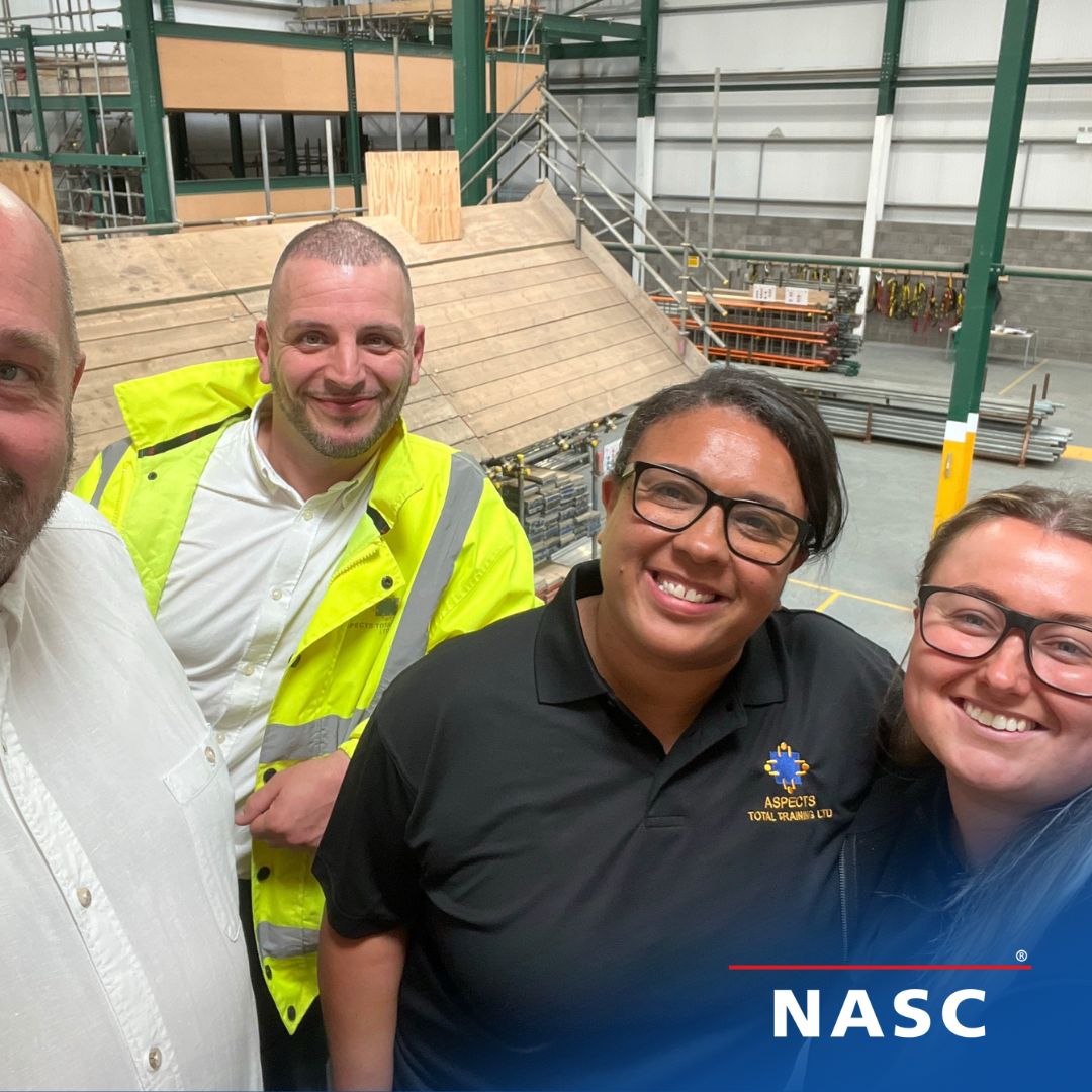 NASCscaffolding's tweet photo. Great meeting the Aspects Total Training Team: Michelle McFall, Stephen Allan, and Lucy Young. They showed me around their impressive centre that can hold three cohorts.

It was good to hear their perspective as an NASC Training member. They talked about the training system's capacity and the differences in CISRS course content. We also discussed future challenges for the training centre.

It was great to see the energy from a group of students in the second picture, under Richard's watchful gaze!

#ItHasToBeNASC #CEOsurgery
