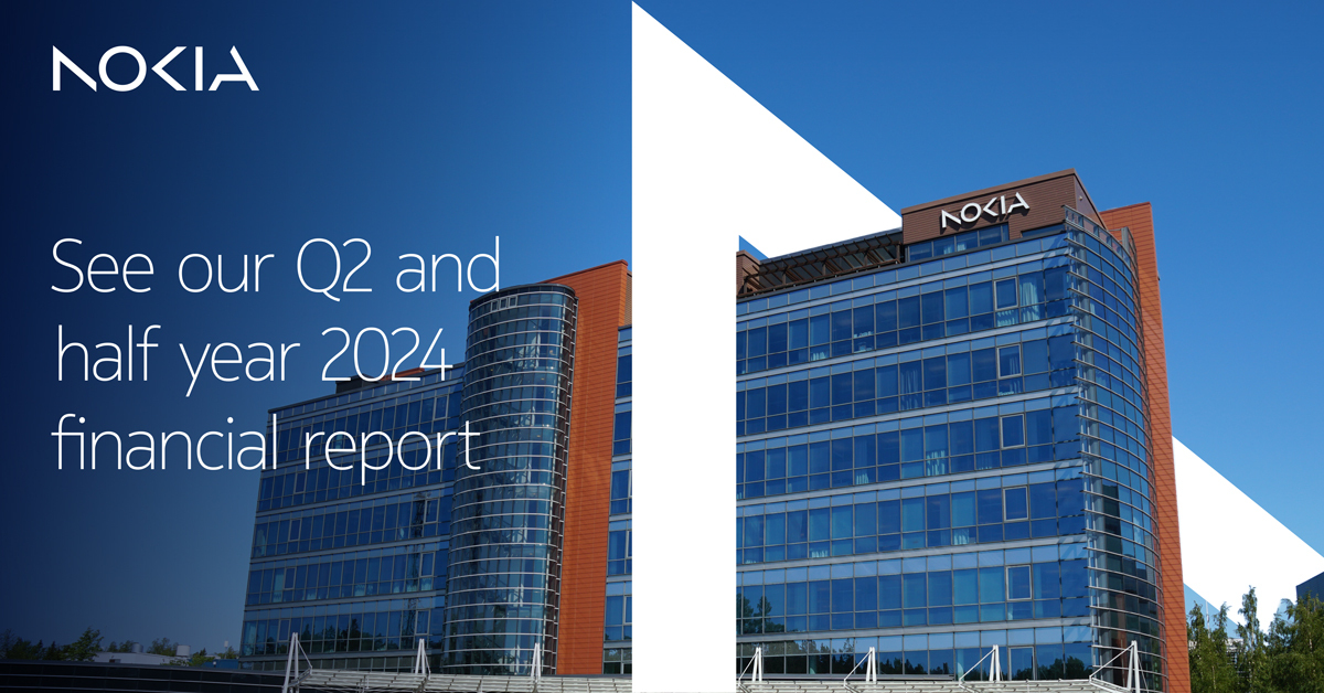 nokia's tweet photo. Read our Q2 and half year 2024 financial report and listen to the analyst webcast recording here: https://t.co/LnoFVbMAZY
#TeamNokia #QComms https://t.co/2lWh8s3Pob