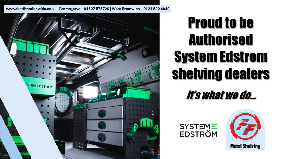 Fastfit123's tweet image. We are proud to be authorised dealers of System Edstrom metal shelving.

Take a look on our website or speak to one of the team.

High Standards &amp;amp; Quality. It&apos;s what we do...

#systemedstrom #metalshelving #fastfitnationwide