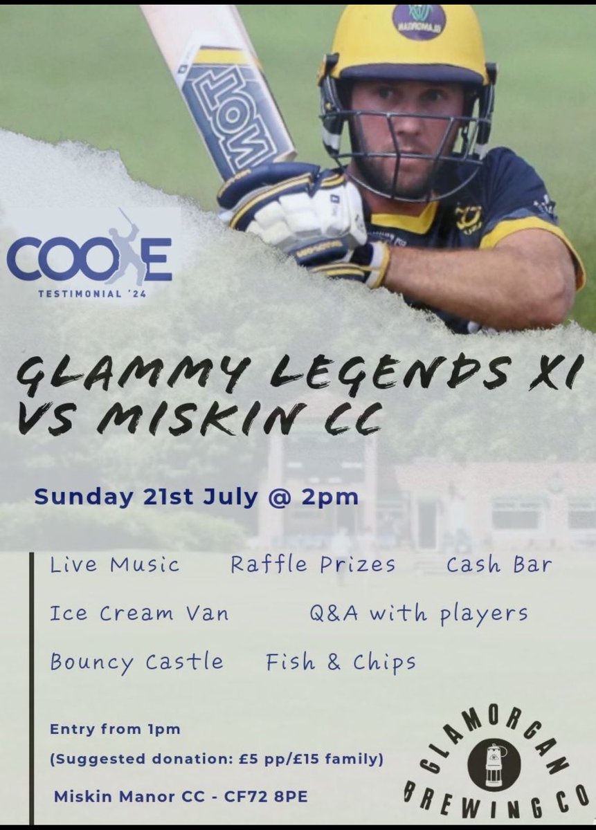 🚨🚨🏏🏏 3 days to go 🚨🚨🏏🏏

Looks like it’s going to be scorcher. 

Did you know?

<a href="/Cooky_24/">Chris Cooke 🇿🇦 🏴󠁧󠁢󠁷󠁬󠁳󠁿</a> made his first class debut in 2009 and has a high score in T20s of 113 not out. 

Don’t forget your sun hat 👒 sunglasses 🕶️ and sun screen ☀️