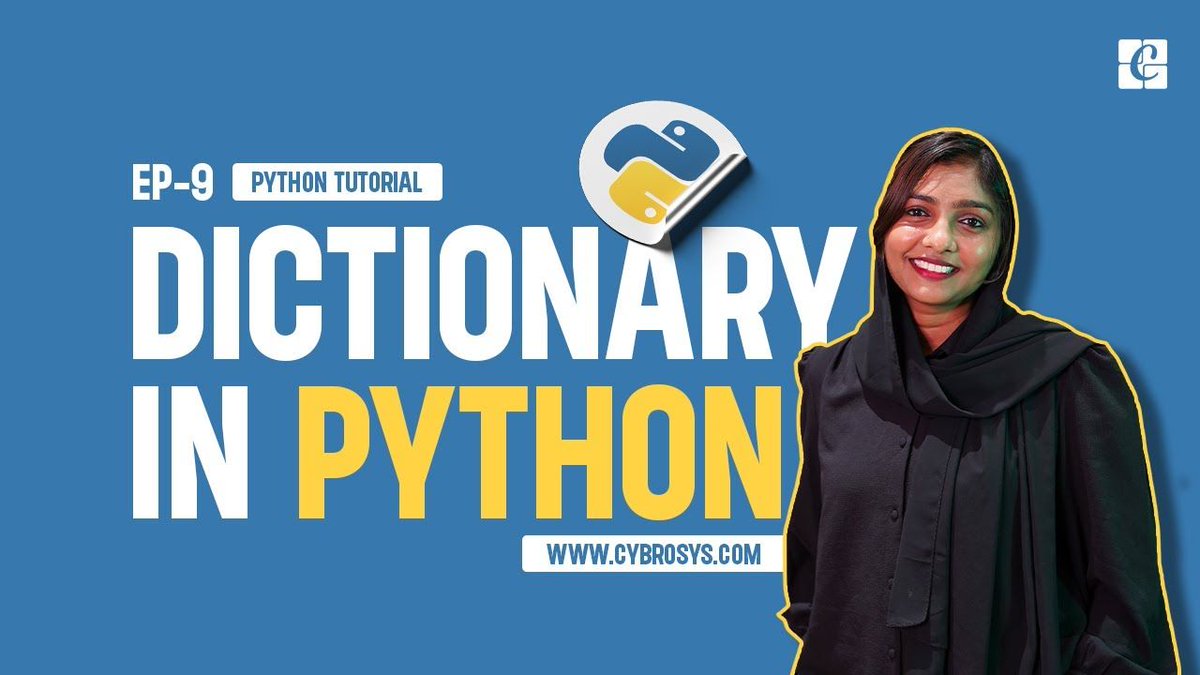 Cybrosys's tweet image. Unlock the power of Dictionaries in Python!  Our #Pythontutorials dive deep into dictionaries &amp;amp; their built-in functions. Level up your #Python game &amp;amp; organize your data like a pro! buff.ly/4cIsNlV #pythonprogramming #pythonhelp #learnpython #pythonbeginner #pythontips