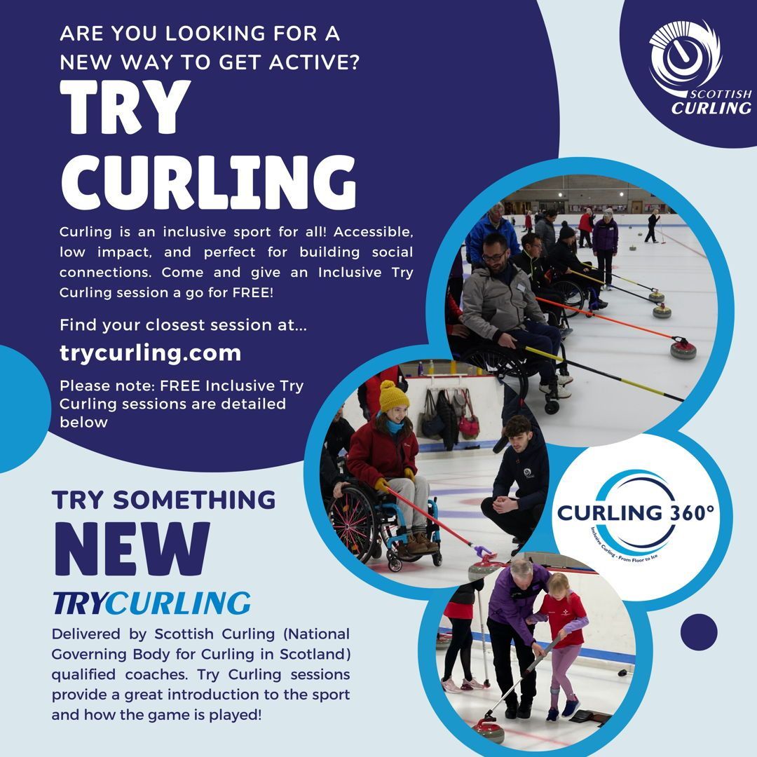 scottishcurling's tweet photo. 🥌 Inclusive Try Curling Sessions 🥌 

With the month of July being Disability Pride month, we are delighted to announce a series of Inclusive Try Curling sessions throughout the country during September/October 2024 and are now available to book online at https://t.co/JI11O6ZxeJ https://t.co/hxF2nCvC2S