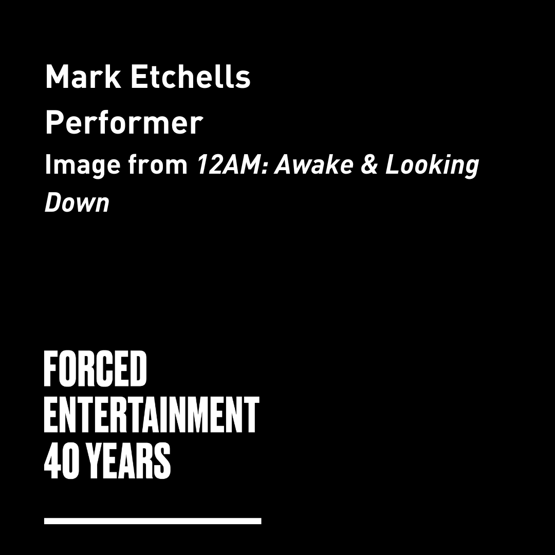 ForcedEnts's tweet photo. As part of our 40th Birthday London Season we are presenting our durational work, 12AM: Awake &amp; Looking Down @southbankcentre. In this #FEREcall, Mark Etchells shares an image of himself in the show, and reflects on life with the company.

London Season: https://t.co/GCJUOk9dhG https://t.co/vK7mBx4gWs