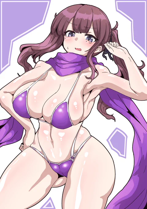 今日の日課はマイクロビキニマフラー夏色花梨パイセンです 
