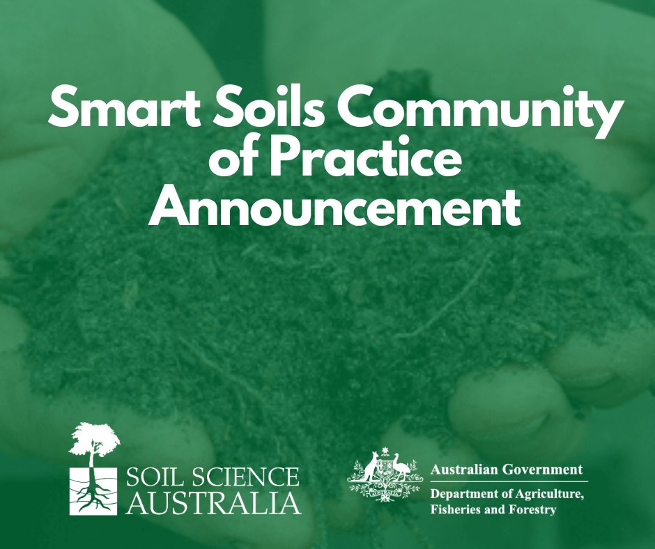 SoilScienceAust's tweet photo. We're pleased to announce we've been awarded $2.14 million to continue delivery of the #SmartSoils National Community of Practice (CoP), funded by the Climate-Smart Agriculture Program, through the Natural Heritage Trust. 
Read more here: https://t.co/22JzjxbdzC https://t.co/qgBVeGesbf