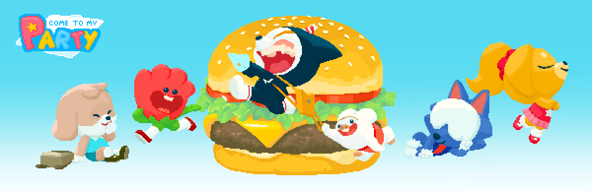 스팀 상점페이지 상단용 이미지! 수정에 수정을 거쳐 이제 완성! #indiegame #인디게임 #pixelart #도트