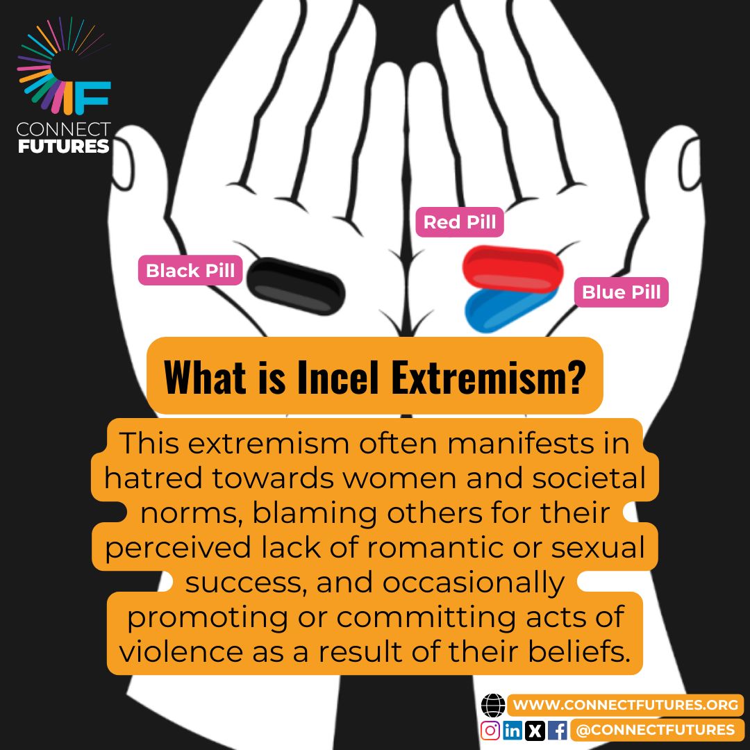 ConnectFutures's tweet photo. ⭕ Understanding #incelextremism is crucial for educators and mentors working with #youngpeople today. This ideology, marked by extreme #misogyny and a #fatalistic worldview, presents a significant risk due to its potential to influence vulnerable individuals. https://t.co/RzVzk6Se7S