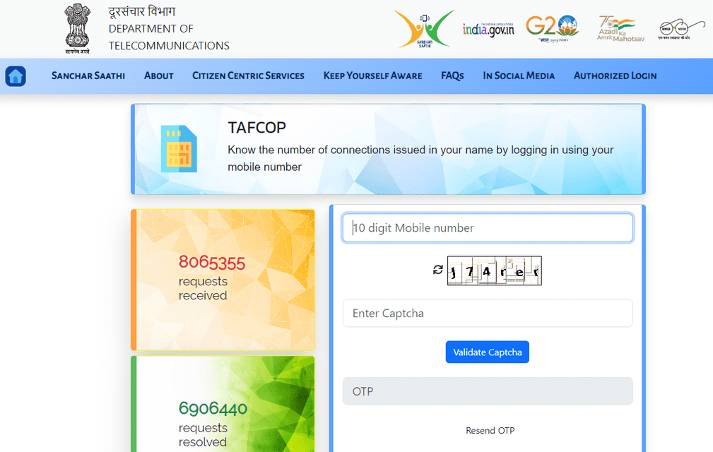 _makeanoffer's tweet image. Alert 📢

ஒருத்தர் பேர்ல 10 சிம்கள் இருந்தால் 3 ஆண்டுகள் சிறையாம் ‼️

சரி நம்ம பேர்ல எத்தனை சிம் கார்டு இருக்குன்னு எப்படி செக் பண்றது?

1) இந்த லிங்க் (Govt Site) கிளிக் பண்ணுங்க.
 
tafcop.sancharsaathi.gov.in/telecomUser/

2) இந்த Page ஓபன் ஆகும். 

#MobileSim #SimCard
(1/2)