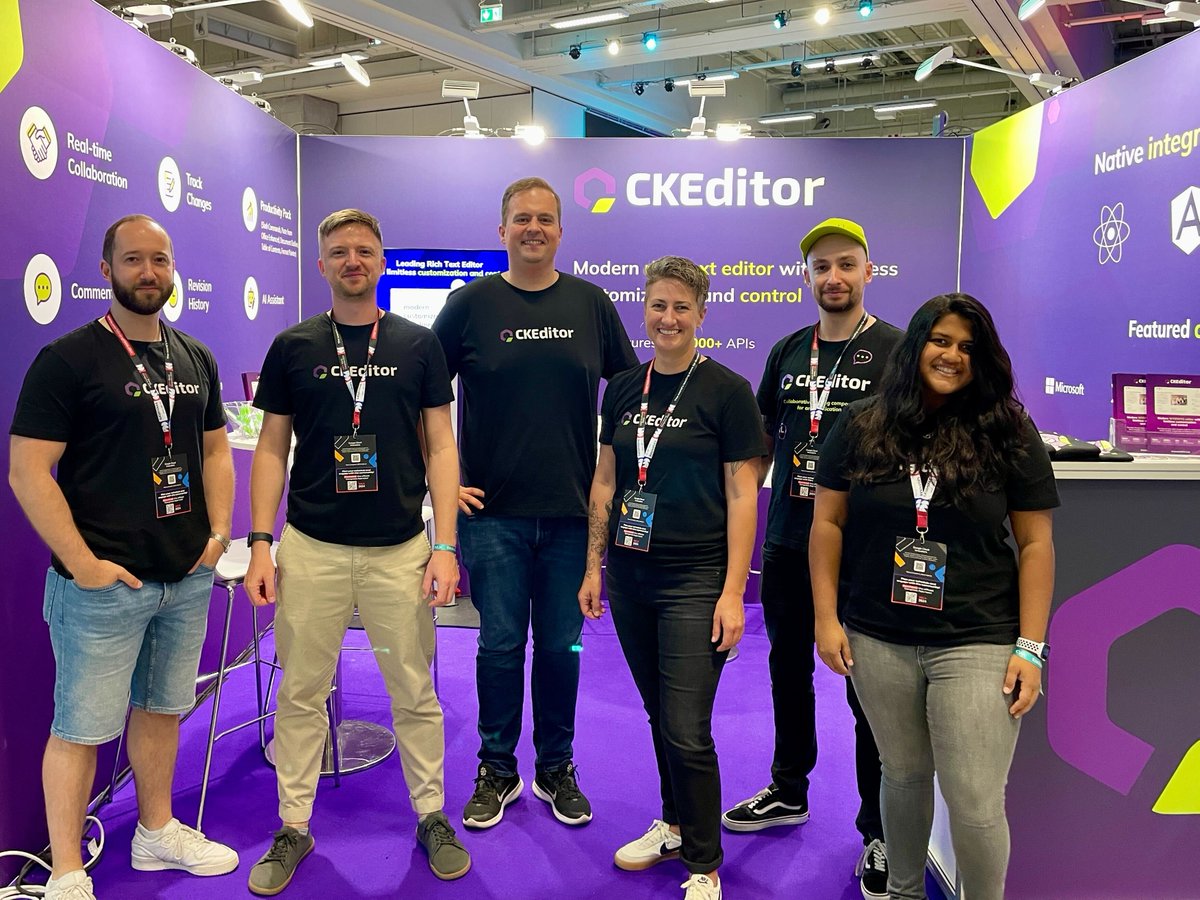 ckeditor's tweet image. 🎊Find the #CKEditor team at booth A72 at @WeAreDevs today and tomorrow! Discover how to bring state-of-the-art/modern editing, collaboration, and document management to your app. 🎁Plus, don&apos;t miss your chance to win a Lego Typewriter! #wysiwyg #richtexteditor #WeAreDevs