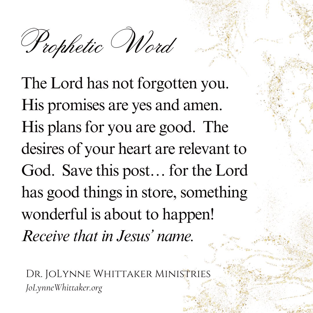 HIGHLY #PROPHETIC:  You are not stuck and you are not forgotten.  God is calling you to a time of FOCUSED FAITH and answered prayer… a time of manifested favor and blessing, in Jesus’ name.

I encourage you to identify 2 things you are believing for.  Yes, we can easily create a