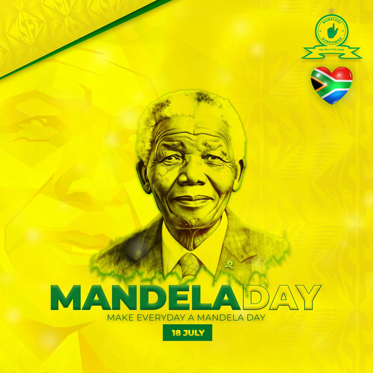 "It’s still in our hands to combat poverty and inequity” - Nelson Mandela

Let's play our part and make a difference on this #MandelaDay2024! 🙌

#Sundowns