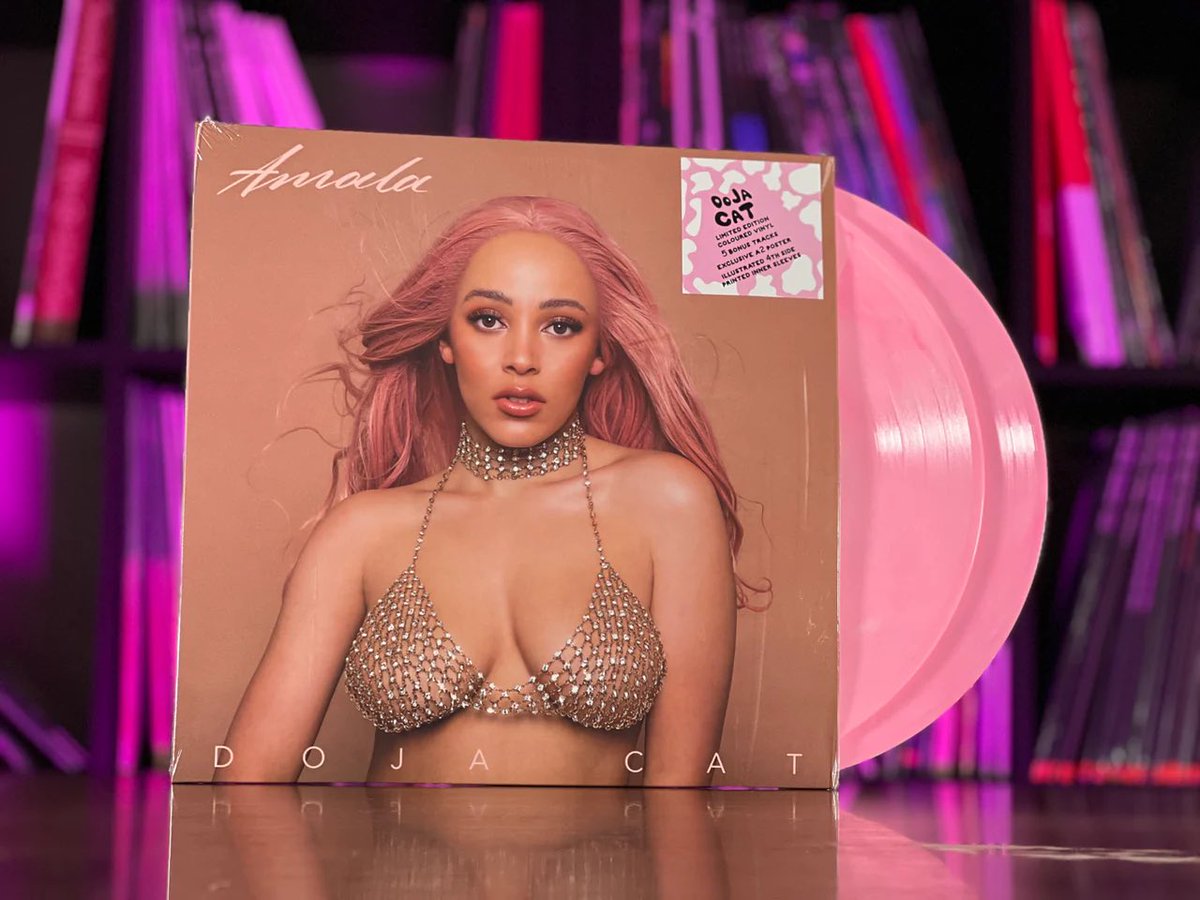 needtcknow's tweet photo. it’s a bootleg BUT we have amala deluxe on color vinyl and it’s PINK. comes with printed inner sleeves and a poster. go buy kittens! 

https://t.co/5bvNE3IT22 https://t.co/kDXBcKzMEu