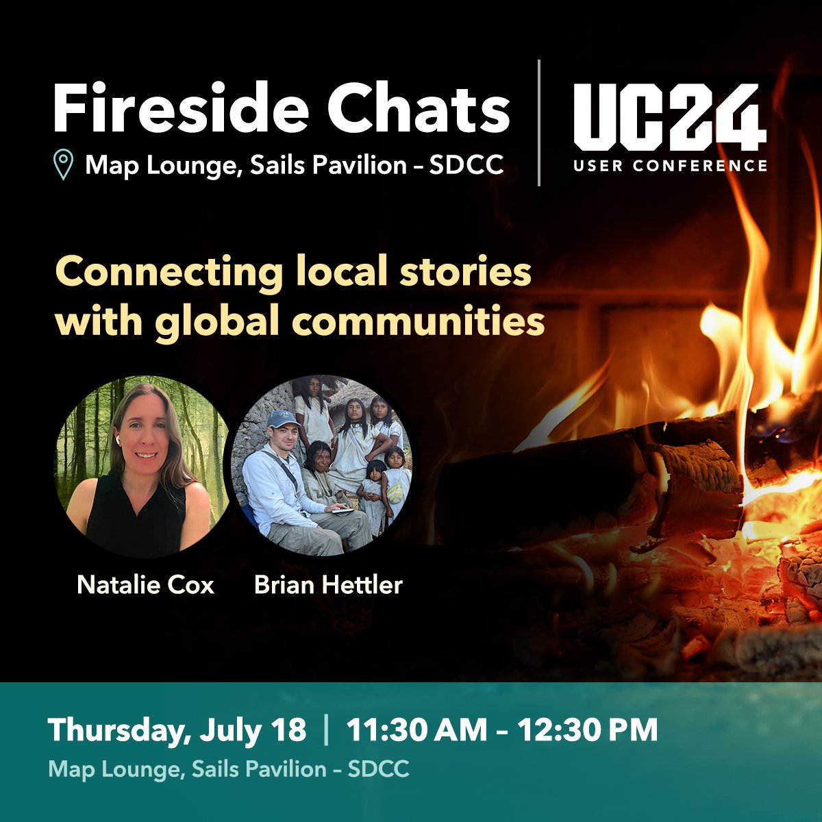 IUCN_PA's tweet image. #EsriUC2024 

Join @AmazonTeamOrg and @IUCN at this morning's fireside chat to learn about how mapping is connecting local stories with global communities.

Learn more: tinyurl.com/c4bky8uy

@esri #storymaps #ACT30 #maps #storytelling