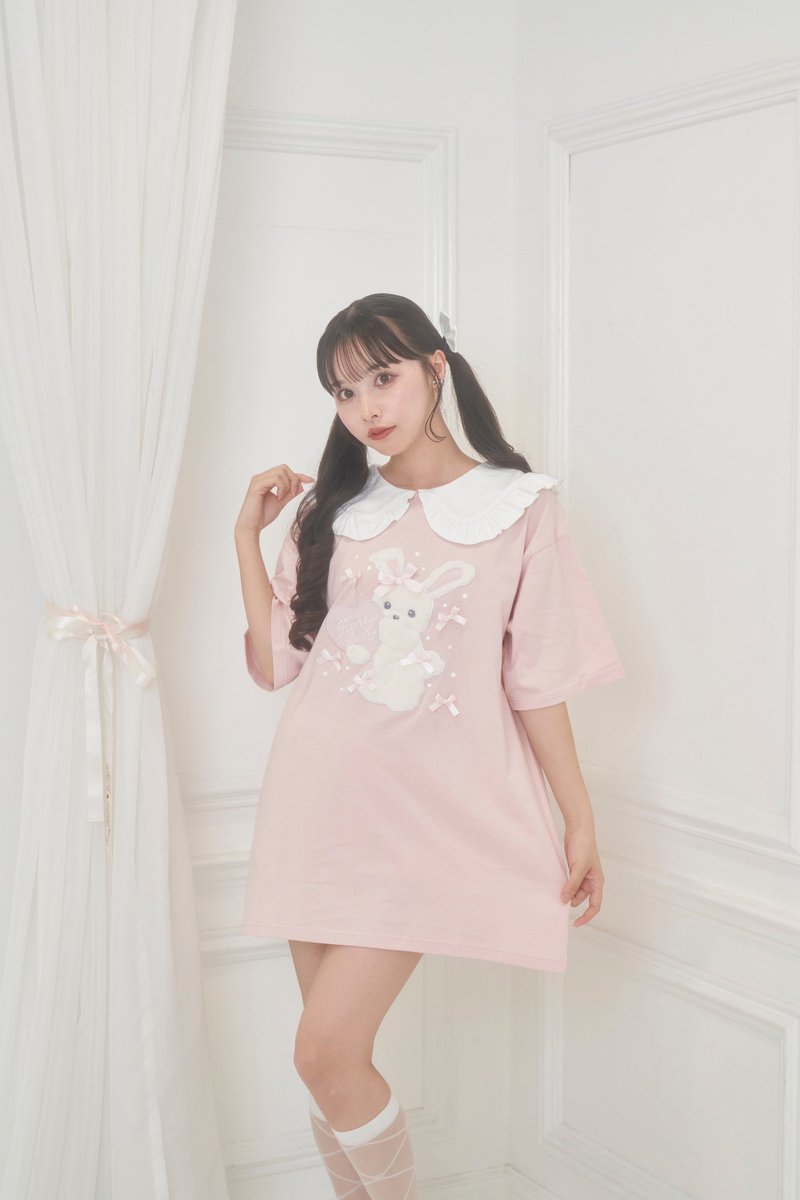 ハニーシナモン アイスリボンハニーちゃん襟付きTシャツ アイスリボンハニーちゃん襟付きTシャツ（Tシャツ/カットソー）｜Honey