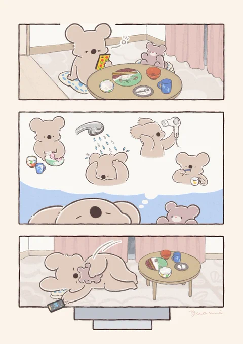 【再掲】ひとふんばりしたコアラ 