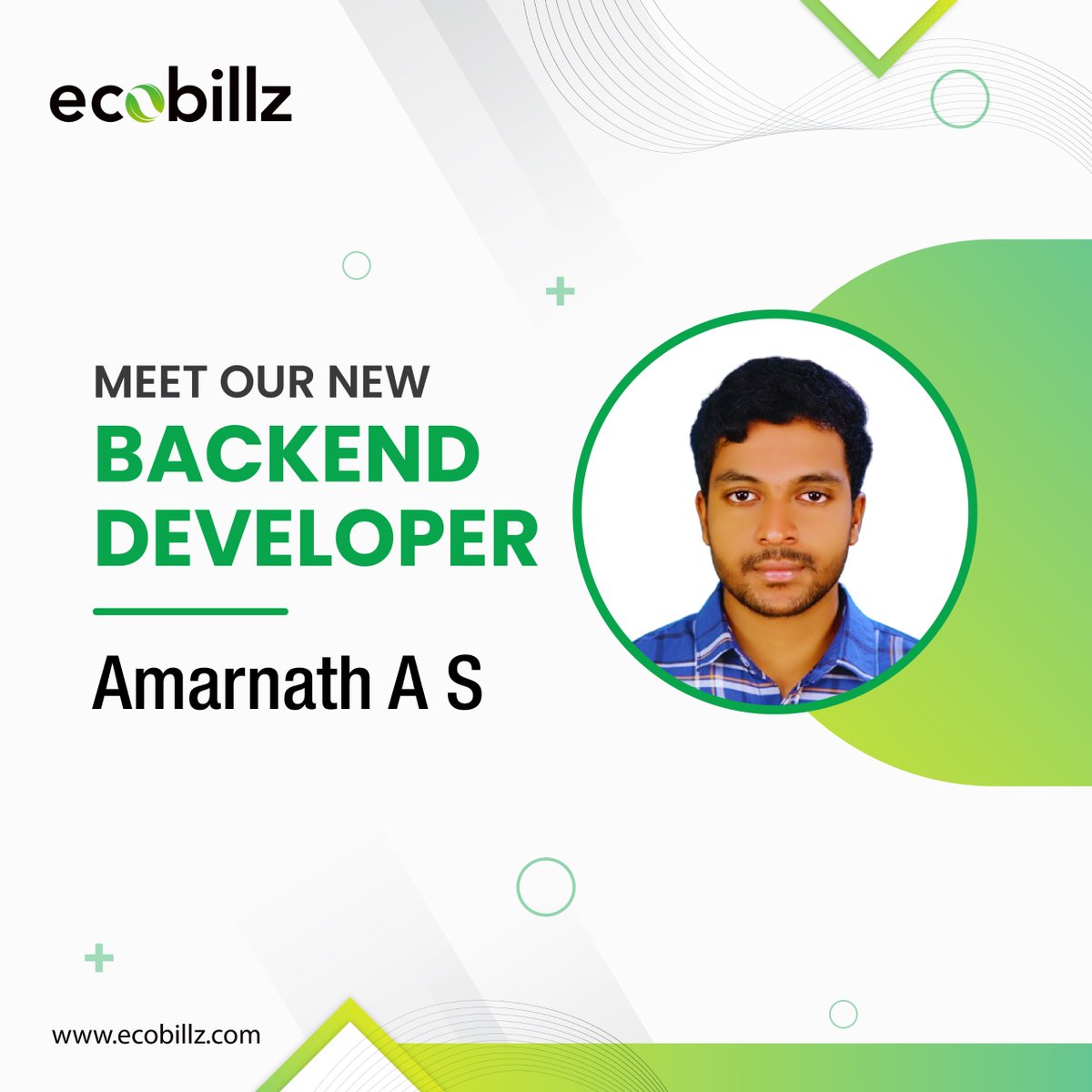 ecobillz's tweet photo. Meet our backend developer Amarnath A S !!!! @Ecobillz Private Limited welcomes you onboard!!! #automation #developer #backenddeveloper #newemployee #employee #automationsolutions #backend #hospitality #retail #hospitalitytechnology #retailtechnology #hospitalitytech #retailtech https://t.co/nbf7NsYYec