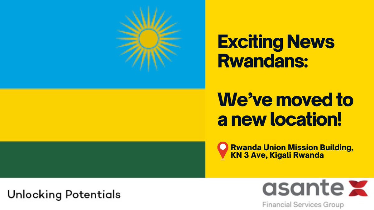 Exciting News, Rwandans! 🎉We've moved from Kigali City Tower to our new office at Rwanda Union Mission Building, KN 3 Ave, Kigali.
To our esteemed clients and partners, we look forward to welcoming you and continuing our partnership.