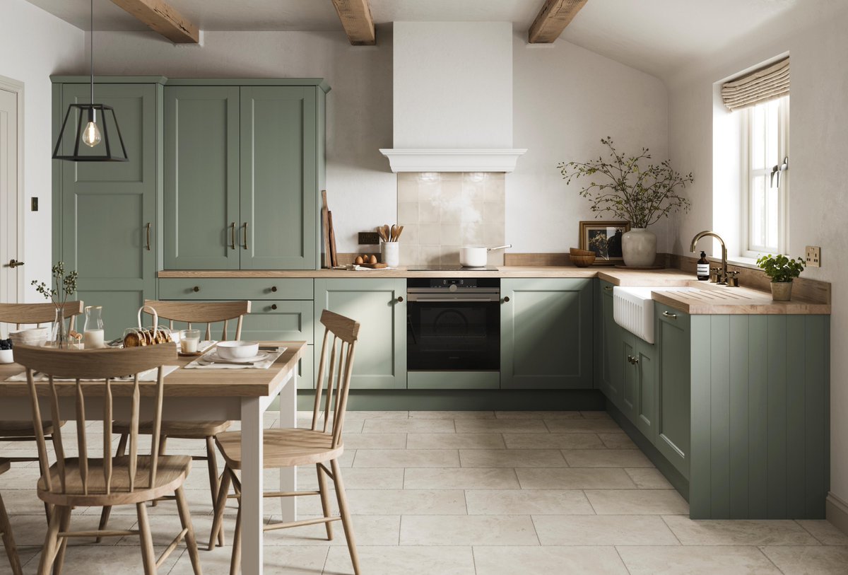 AbsoKitchens's tweet image. This summer is about bringing the garden tones into your kitchen. These green tones fresh and warm will extend inside space out - blending nature with home.

#kitchendesign #kitchencolours #KitchenInspiration