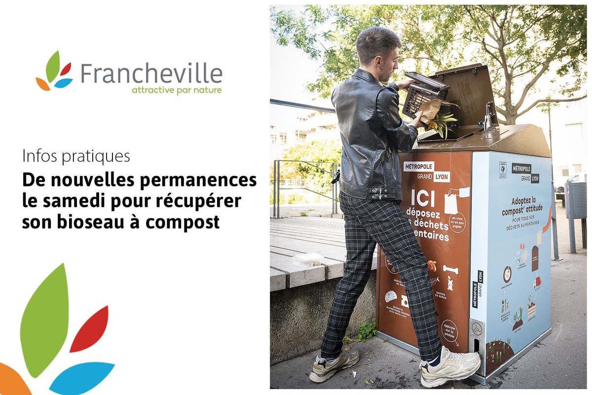 [INFOS PRATIQUES]

▶Une nouvelle permanence est mise en place sur Francheville pour les personnes qui n'ont pas pu récupérer leur bioseau ! 

📅 Le samedi 20 juillet
⏰9h - 12h / 13h30 - 16h30
📍LAEP "Les P’tites Cigales" -  5 Allée des Cigales